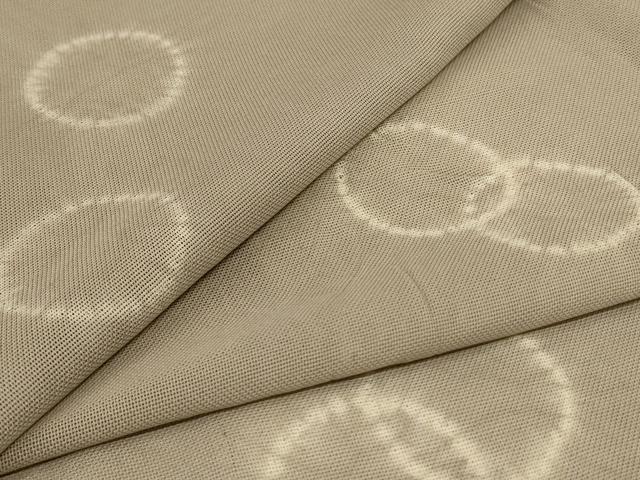 平和屋着物＊夏物 小紋 紗 絞り 丸文 正絹 逸品 AABI6566jd