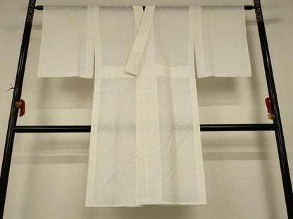 平和屋着物＊夏物 長襦袢 絽 草花紋紗 白色 正絹 逸品 AABI6569jd
