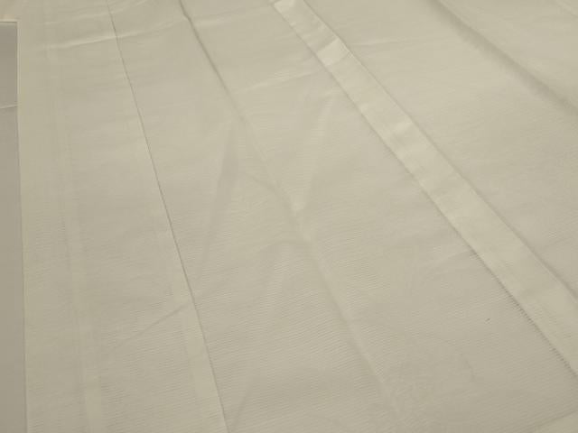 平和屋着物＊夏物 長襦袢 絽 草花紋紗 白色 正絹 逸品 AABI6569jd