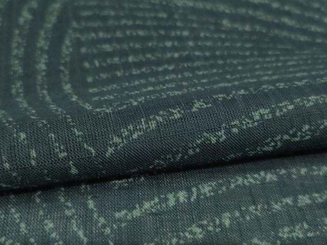 平和屋着物＊夏物　紗紬　幾何学文様　正絹　逸品　AABI6570jd
