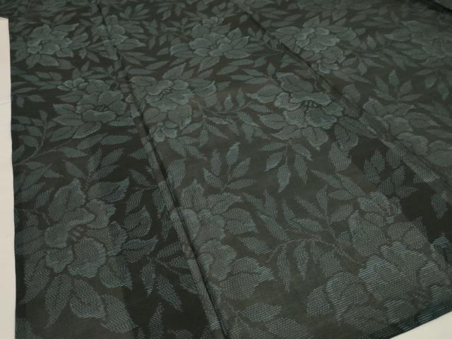 平和屋着物＊夏物　本場大島紬　夏大島　草花文　正絹　逸品　AABI6571jd