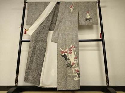 平和屋着物＊夏物 訪問着 絽 草花文 金彩 正絹 逸品 AABI6587jd