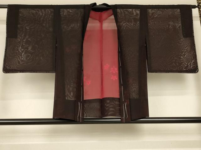 平和屋着物▽羽織　スリーシーズン　春夏秋　塵除け　雪の結晶　正絹　逸品　AABI6588jd