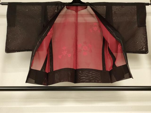 平和屋着物▽羽織　スリーシーズン　春夏秋　塵除け　雪の結晶　正絹　逸品　AABI6588jd