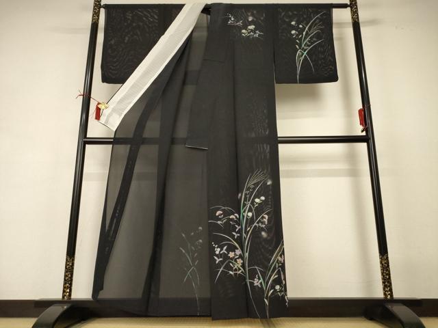 平和屋着物＊夏物 訪問着 絽 蛍 蛍暈し 金彩 正絹 逸品 AABI6589jd