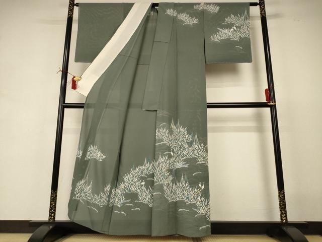 平和屋着物＊夏物 訪問着 絽 鷺 正絹 逸品 未使用 AABI6600jd