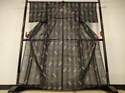 平和屋着物＊夏物 本場琉球絣 夏琉球 正絹 逸品 AABI6602jd