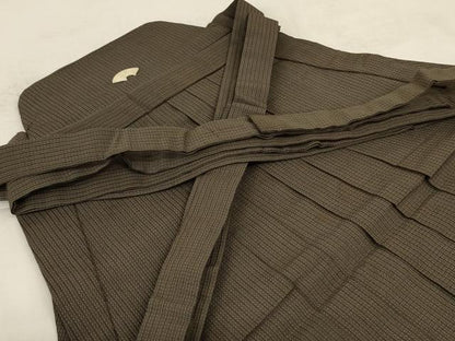 平和屋着物＊夏物 男性 行灯袴 縞 正絹 逸品 AABI6604jd