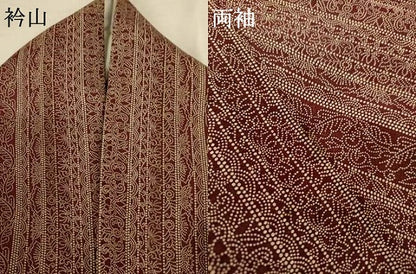 平和屋着物＊夏物 小紋 絽 間道 正絹 逸品 AABI6605jd