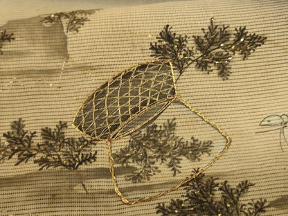 平和屋着物＊夏物　アンティーク　大正ロマン　黒留袖　絽　駒刺繍　風景文　暈し染め　正絹　逸品　AABI6606jd