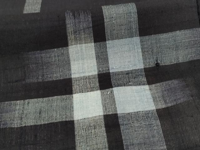 平和屋着物＊夏物 紗紬 十字絣 正絹 逸品 AABI6608jd