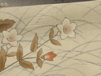 平和屋着物＊夏物　訪問着　紗　草花文　暈し染め　正絹　逸品　AABI6609jd