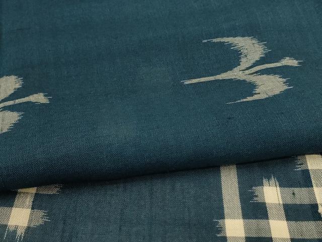 平和屋着物＊夏物　本場琉球絣　夏琉球　正絹　逸品　未使用　AABI6614jd
