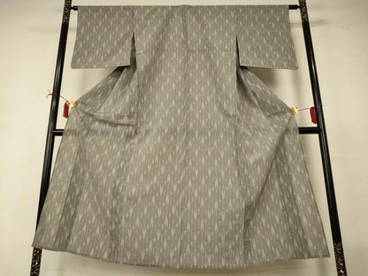 平和屋着物＊夏物 小紋 紗 矢羽文 正絹 逸品 AABI6616jd