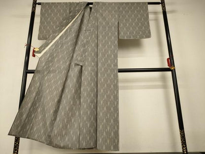 平和屋着物＊夏物 小紋 紗 矢羽文 正絹 逸品 AABI6616jd
