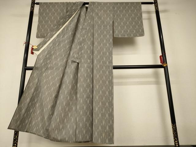 平和屋着物＊夏物 小紋 紗 矢羽文 正絹 逸品 AABI6616jd