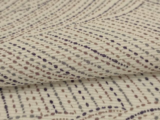 平和屋着物＊夏物 小紋 絽 幾何学文様 正絹 逸品 AABI6617jd