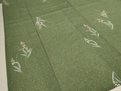 平和屋着物＊夏物 洗える最高級着物 ＜英＞はなぶさ謹製 小紋 絽 草花文 たとう紙付き 洗える着物 AABI6619jd