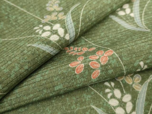平和屋着物＊夏物 洗える最高級着物 ＜英＞はなぶさ謹製 小紋 絽 草花文 たとう紙付き 洗える着物 AABI6619jd