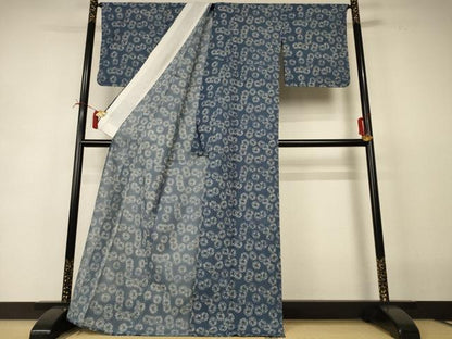 平和屋着物＊夏物 小紋 絽 蝶 正絹 逸品 AABI6620jd