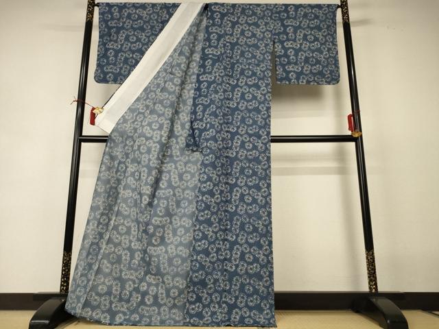 平和屋着物＊夏物 小紋 絽 蝶 正絹 逸品 AABI6620jd