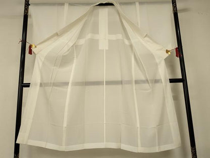平和屋着物＊夏物 長襦袢 絽 生成り色 正絹 逸品 AABI6623jd