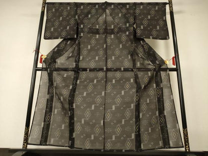 平和屋着物＊夏物 本場琉球絣 夏琉球 正絹 逸品 AABI6624jd