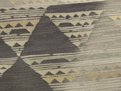 平和屋着物＊夏物　男性　訪問着　変わり絽　幾何学文様　キングサイズ　正絹　逸品　AABI6626jd