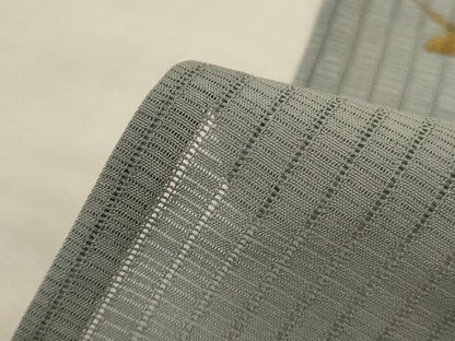 平和屋着物＊夏物 男性 訪問着 縦絽 蔦の葉文 暈し染め 金彩 キングサイズ 正絹 逸品 AABI6629jd