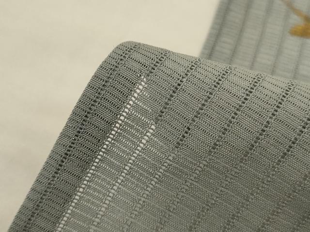 平和屋着物＊夏物 男性 訪問着 縦絽 蔦の葉文 暈し染め 金彩 キングサイズ 正絹 逸品 AABI6629jd