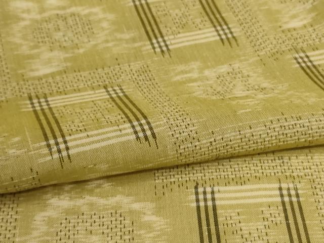 平和屋着物＊夏物　紗紬　絣柄　正絹　逸品　AABI6632jd