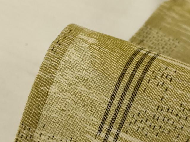 平和屋着物＊夏物　紗紬　絣柄　正絹　逸品　AABI6632jd