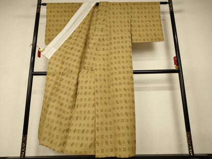 平和屋着物＊夏物 紗紬 琉球絣文 正絹 逸品 AABI6633jd