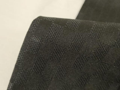 平和屋着物＊夏物 長襦袢 市松地紋 黒色 正絹 逸品 AABI6635jd