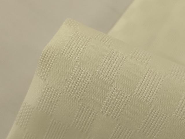 平和屋着物＊夏物 長襦袢 市松地紋 生成り色 正絹 逸品 AABI6636jd