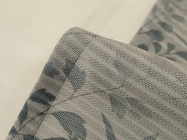 平和屋着物＊夏物　訪問着　絽　駒刺繍　流水草花文　金彩　正絹　逸品　AABI6639jd