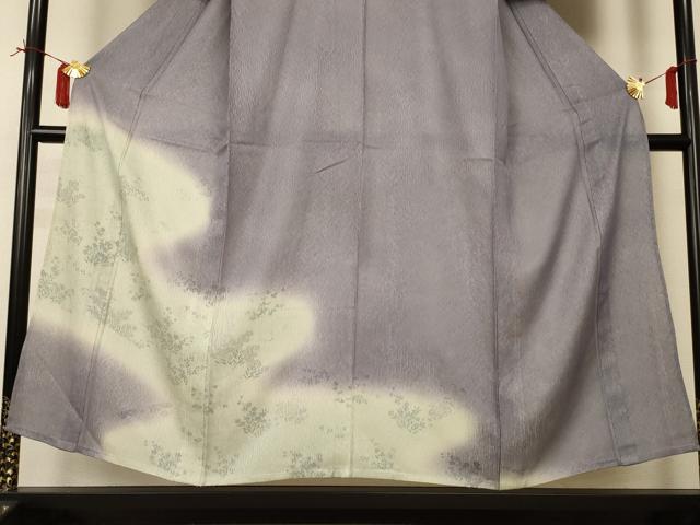 平和屋着物▽訪問着　無双　紗袷　紗×絽　草花文　暈し染め　正絹　逸品　AABI6644jd