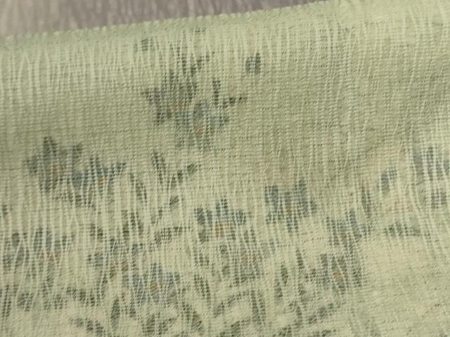平和屋着物▽訪問着　無双　紗袷　紗×絽　草花文　暈し染め　正絹　逸品　AABI6644jd