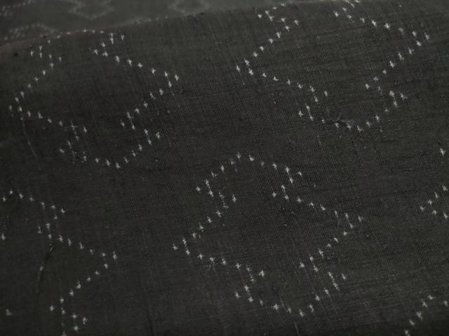 平和屋着物＊夏物　重要無形文化財　本場宮古上布　幾何学文様　苧麻　逸品　AABI6655jd