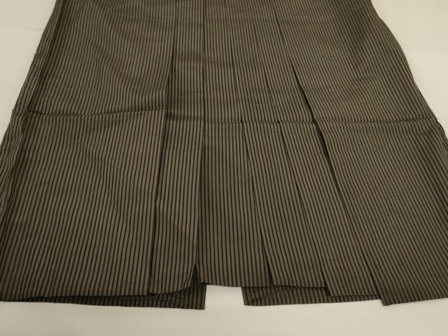 平和屋着物＊夏物　男性　行灯袴　縞　正絹　逸品　AABI6660jd