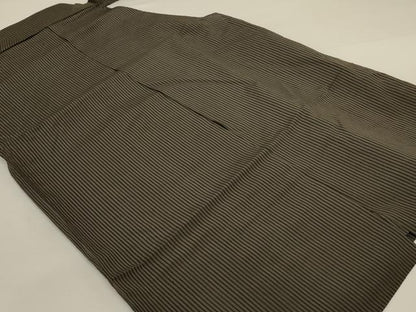 平和屋着物＊夏物　男性　行灯袴　縞　正絹　逸品　AABI6660jd