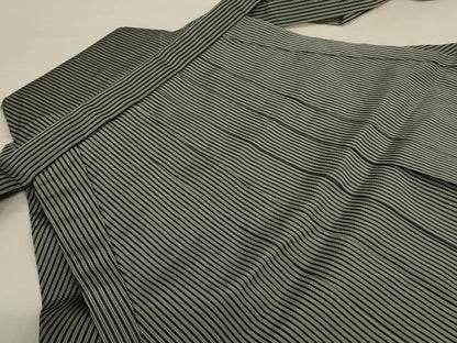 平和屋着物＊夏物 男性 行灯袴 縞 正絹 逸品 AABI6661jd