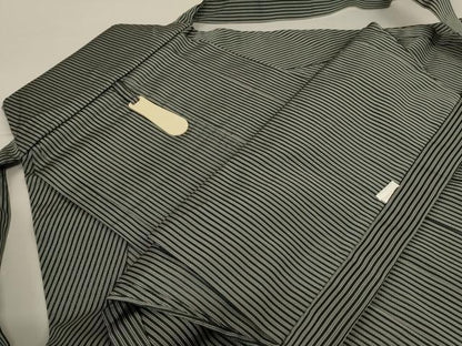 平和屋着物＊夏物 男性 行灯袴 縞 正絹 逸品 AABI6661jd