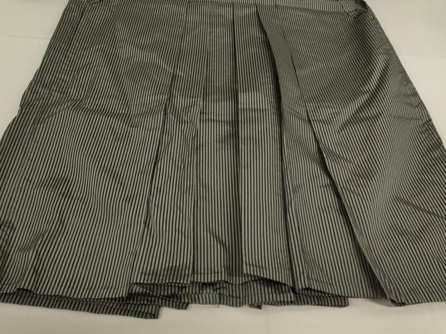 平和屋着物＊夏物 男性 行灯袴 縞 正絹 逸品 AABI6661jd