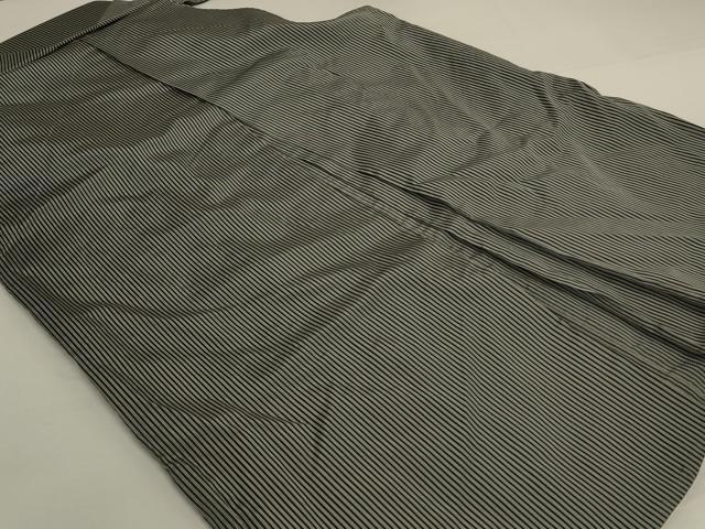 平和屋着物＊夏物 男性 行灯袴 縞 正絹 逸品 AABI6661jd