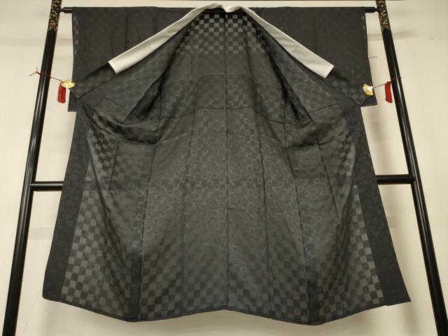 平和屋着物＊夏物 長襦袢 市松花地紋 正絹 逸品 AABI6662jd