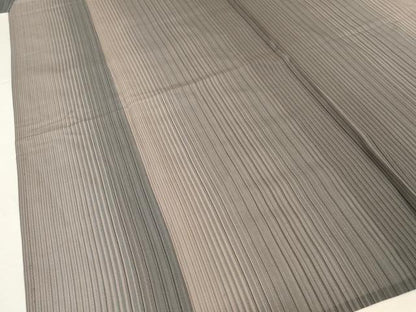 平和屋着物＊夏物　小紋　縦絽　縞　正絹　逸品　AABI6666jd