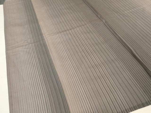 平和屋着物＊夏物　小紋　縦絽　縞　正絹　逸品　AABI6666jd