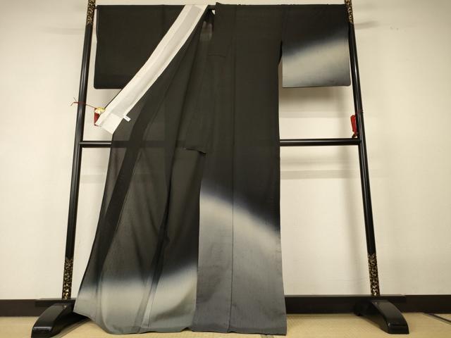 平和屋着物＊夏物 訪問着 紗 霞文 ロング丈 正絹 逸品 AABI6674jd
