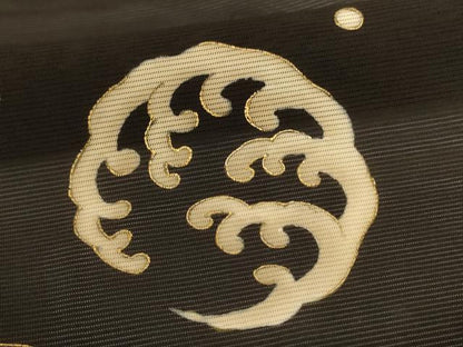 平和屋着物＊夏物　男性　訪問着　絽　立波丸文　金彩　キングサイズ　正絹　逸品　AABI6682jd